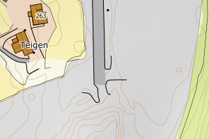Kartbilde fra WMS-tjeneste av avviket