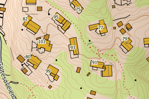Kartbilde fra WMS-tjeneste av avviket