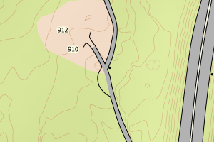 Kartbilde fra WMS-tjeneste av avviket
