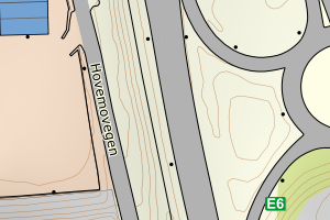 Kartbilde fra WMS-tjeneste av avviket