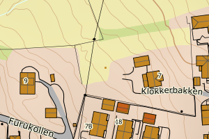 Kartbilde fra WMS-tjeneste av avviket
