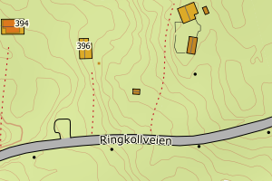 Kartbilde fra WMS-tjeneste av avviket