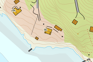 Kartbilde fra WMS-tjeneste av avviket