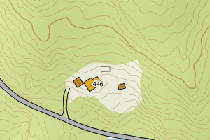 Kartbilde fra WMS-tjeneste av avviket