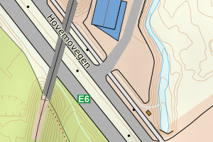 Kartbilde fra WMS-tjeneste av avviket