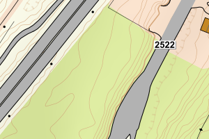 Kartbilde fra WMS-tjeneste av avviket