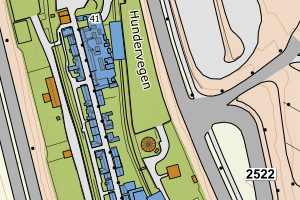 Kartbilde fra WMS-tjeneste av avviket