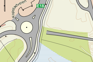 Kartbilde fra WMS-tjeneste av avviket