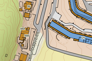 Kartbilde fra WMS-tjeneste av avviket