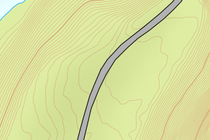 Kartbilde fra WMS-tjeneste av avviket