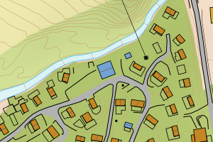Kartbilde fra WMS-tjeneste av avviket