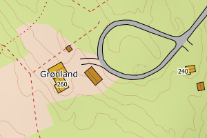 Kartbilde fra WMS-tjeneste av avviket