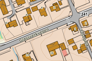 Kartbilde fra WMS-tjeneste av avviket