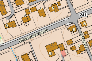 Kartbilde fra WMS-tjeneste av avviket