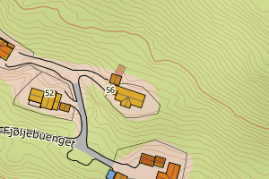 Kartbilde fra WMS-tjeneste av avviket