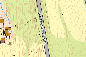 Kartbilde fra WMS-tjeneste av avviket