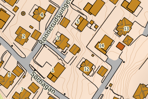 Kartbilde fra WMS-tjeneste av avviket