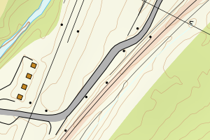 Kartbilde fra WMS-tjeneste av avviket