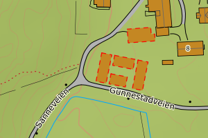 Kartbilde fra WMS-tjeneste av avviket