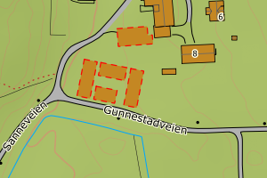 Kartbilde fra WMS-tjeneste av avviket