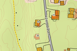 Kartbilde fra WMS-tjeneste av avviket