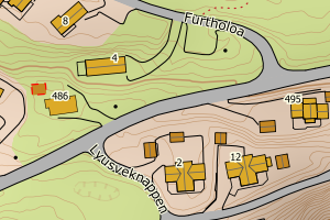 Kartbilde fra WMS-tjeneste av avviket