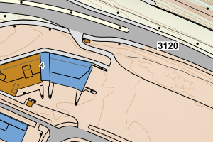 Kartbilde fra WMS-tjeneste av avviket