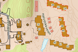 Kartbilde fra WMS-tjeneste av avviket
