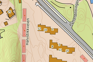 Kartbilde fra WMS-tjeneste av avviket