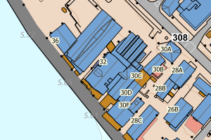 Kartbilde fra WMS-tjeneste av avviket