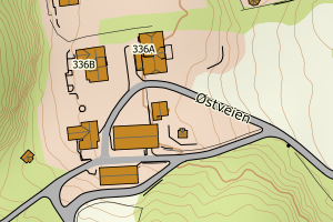 Kartbilde fra WMS-tjeneste av avviket