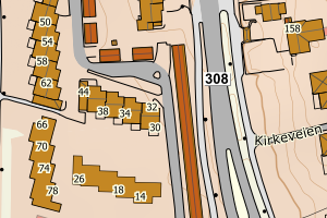 Kartbilde fra WMS-tjeneste av avviket
