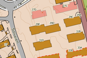 Kartbilde fra WMS-tjeneste av avviket