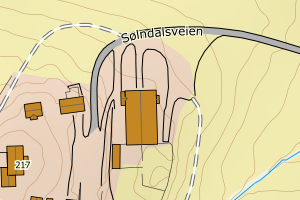 Kartbilde fra WMS-tjeneste av avviket