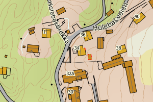 Kartbilde fra WMS-tjeneste av avviket