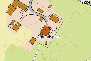 Kartbilde fra WMS-tjeneste av avviket