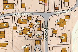 Kartbilde fra WMS-tjeneste av avviket