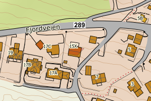 Kartbilde fra WMS-tjeneste av avviket