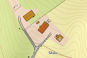 Kartbilde fra WMS-tjeneste av avviket