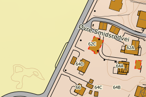 Kartbilde fra WMS-tjeneste av avviket