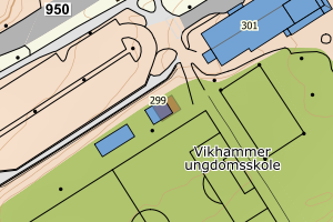 Kartbilde fra WMS-tjeneste av avviket