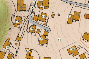 Kartbilde fra WMS-tjeneste av avviket