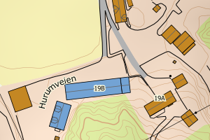 Kartbilde fra WMS-tjeneste av avviket