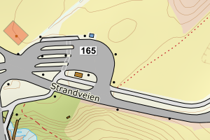 Kartbilde fra WMS-tjeneste av avviket