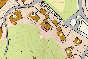 Kartbilde fra WMS-tjeneste av avviket