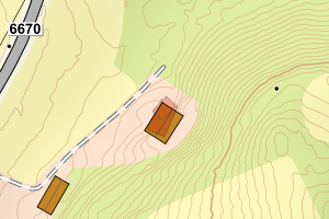 Kartbilde fra WMS-tjeneste av avviket