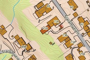 Kartbilde fra WMS-tjeneste av avviket