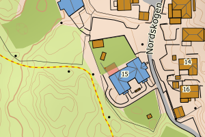 Kartbilde fra WMS-tjeneste av avviket