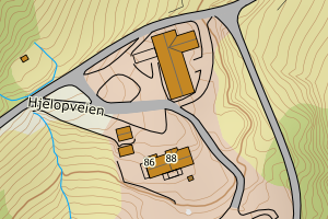 Kartbilde fra WMS-tjeneste av avviket