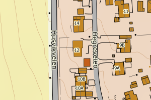 Kartbilde fra WMS-tjeneste av avviket